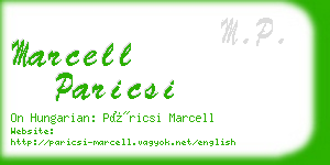 marcell paricsi business card